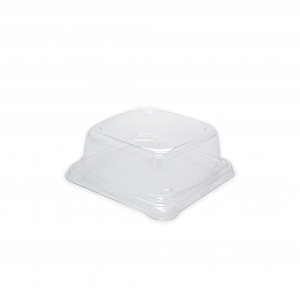 All Products Recyclable rPET Lid for Square Bagasse Tray 140mm x 140mm Packaging Environmental 