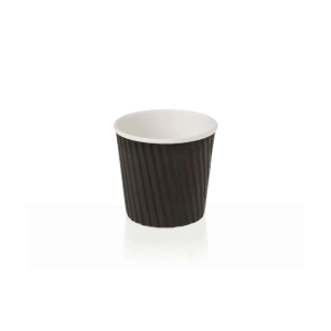 All Products 4oz Recyclable Black Ripple Paper Cup Packaging Environmental 