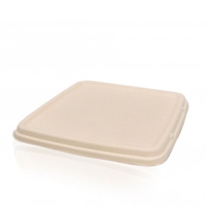 All Products Compostable Bagasse Lid For 1000/1400ml Square Bagasse Trays Packaging Environmental 